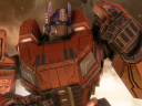 Optimus Prime (Peter Cullen) vows revenge on Megatron (Fred Tatasciore) in Transformers: Fall of Cybertron (2012), Activision