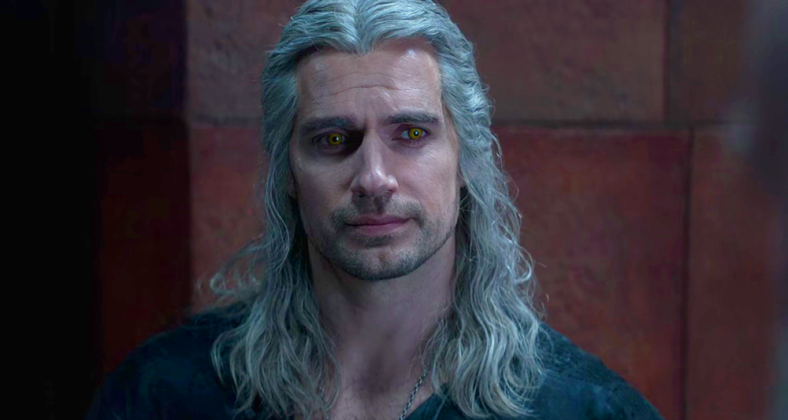 Geralt (Henry Cavill ) is fed up with Djikstra's (Graham McTavish) schemes in in The Witcher Season 3 Episode 6 “Everybody Has a Plan ‘Til They Get Punched in the Face” (2023), Netflix