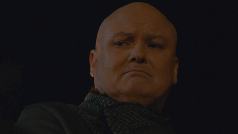 Varys (Conleth Hill) prepares to accept his fate in Game of Thrones Season 8 Episode 5 “The Bells” (2019), HBO