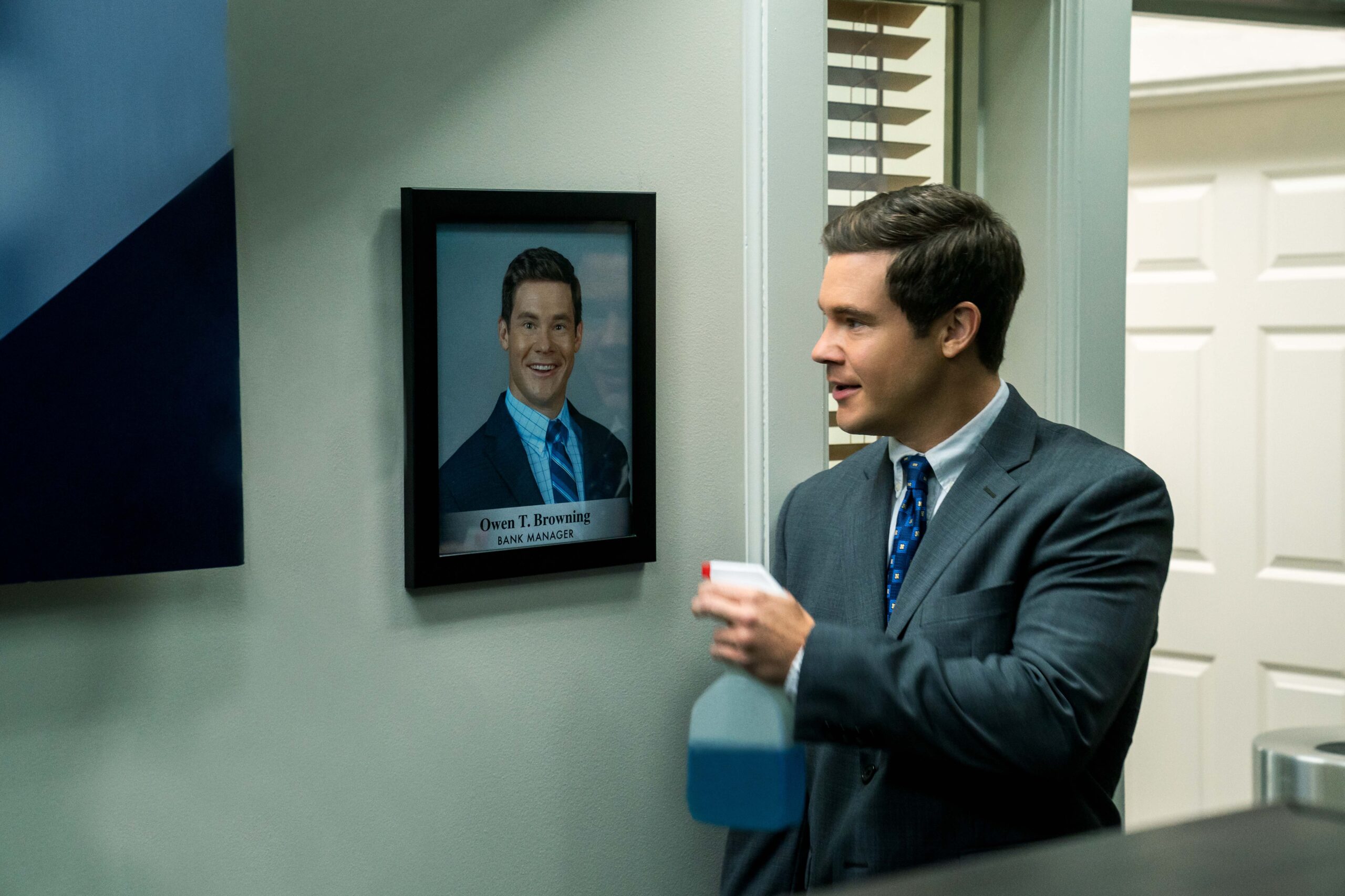 The Out-Laws. Adam DeVine as Owen Browning in The Out-Laws. Cr. Scott Yamano/Netflix © 2023.