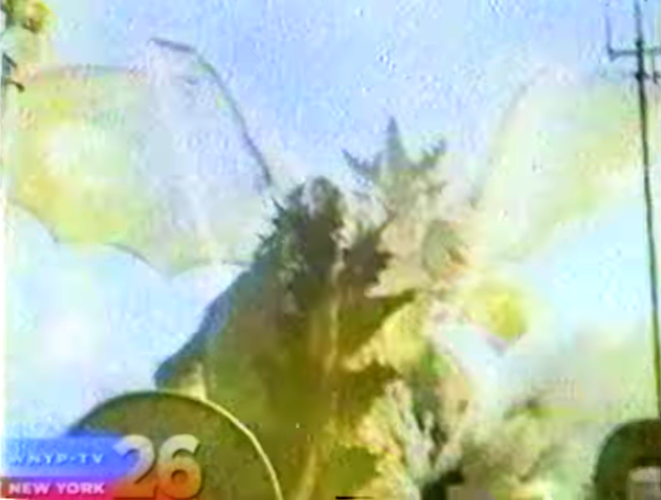Gryphon blasts Godzilla