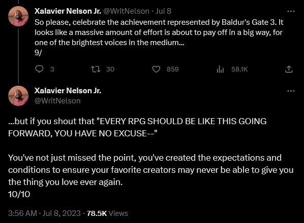 Xalavier Nelson Jr. weighs in on the fallout of Baldur's Gate 3