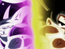 Frieza (Ryūsei Nakao) and Goku (Masako Nozawa) put an end to the Tournament of Power in Dragon Ball Super Episode 121 "A Miraculous Conclusion! Farewell Goku! Until We Meet Again!" (2017), Shueisha