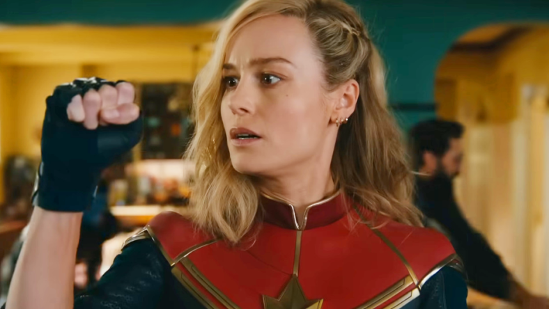 Carol Danvers (Brie Larson) discovers her powers are on the fritz in The Marvels (2023), Marvel Entertainment