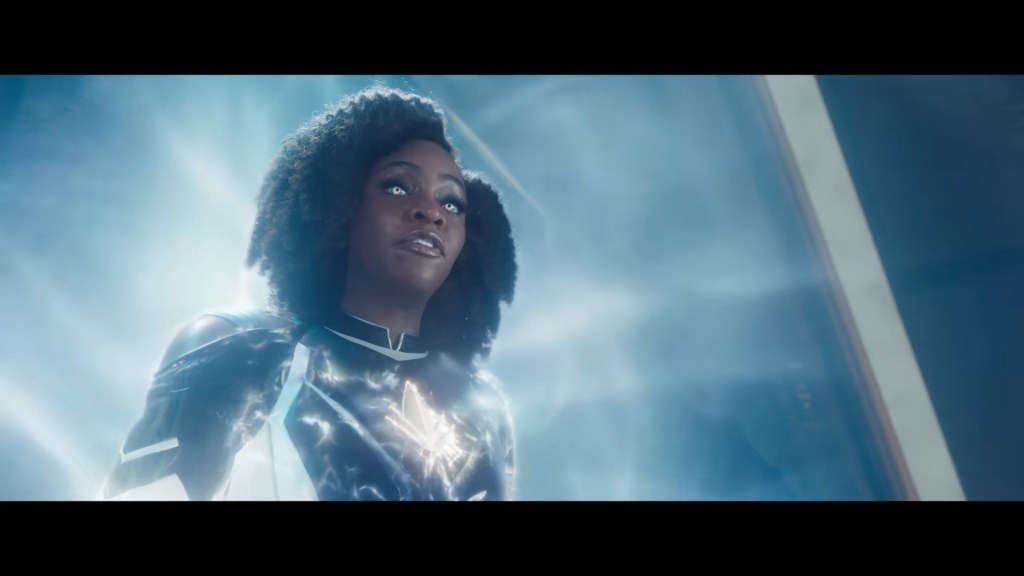 Monica Rambeau (Teyonnah Parris) fully embraces her Photon powers in The Marvels (2023), Marvel Entertainment