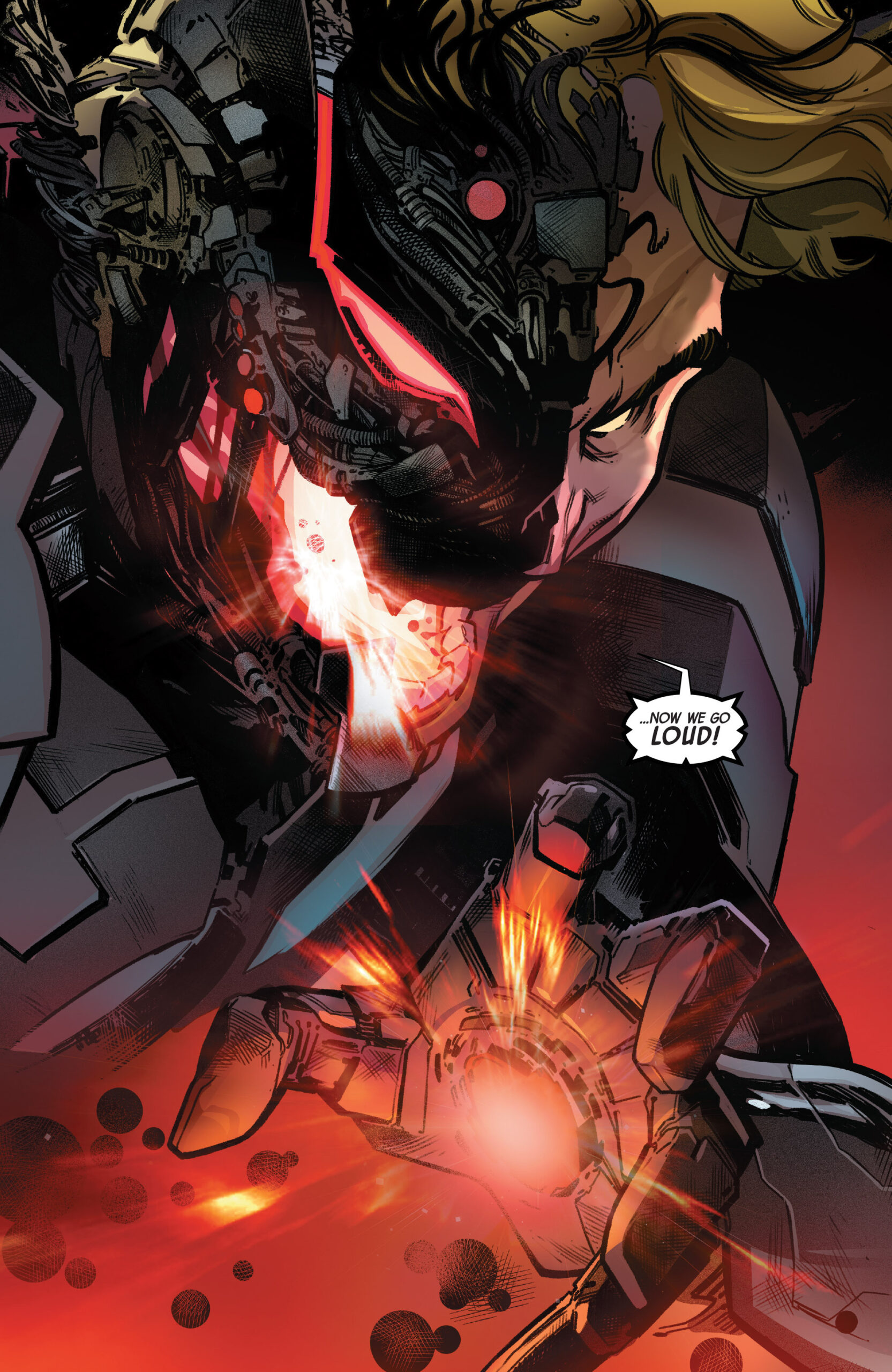 Ultron reveals himself as having taken over Hank Pym in Uncanny Avengers Vol. 3 #10 "Who Are You Wearing?" (2016), Marvel Comics. Words by Gerry Duggan, art by Pepe Larraz, David Curiel, and Clayton Cowles.