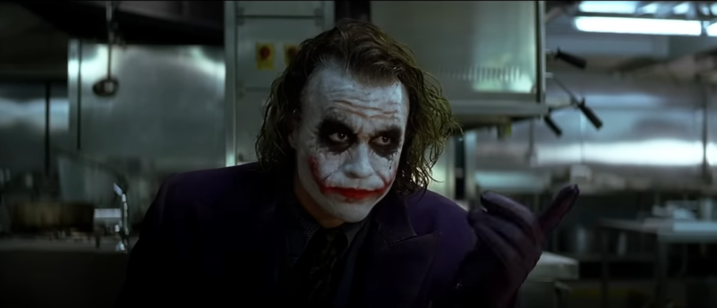 Heath Ledger as Joker in The Dark Knight (2008), Warner Bros. Pictures