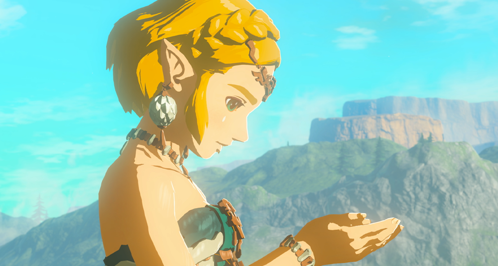Princess Zelda (Patricia Sommerset) steels herself for the adventure ahead in The Legend of Zelda: Tears of the Kingdom (2023), Nintendo