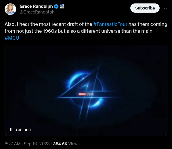 Grace Randolph reveals supposed information about Marvel's 'Fantastic Four'
