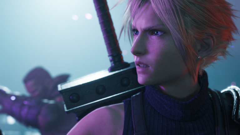 Cloud Strife (Takahiro Sakurai) is taken aback by Sephiroth's (Toshiyuki Morikawa) power in Final Fantasy VII Rebirth (2023), Square Enix