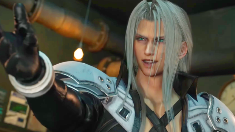 Sephiroth (Toshiyuki Morikawa) asks Cloud (Takahiro Sakurai) to join his side in Final Fantasy VII Rebirth (2023), Square Enix