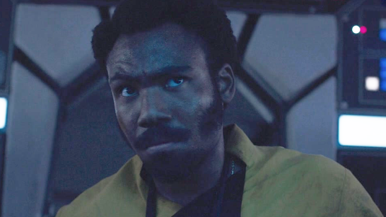 Lando Calrissian (Donald Glover) prepares to make a jump to hyperspace n Solo: A Star Wars Story (2018), Lucasfilm