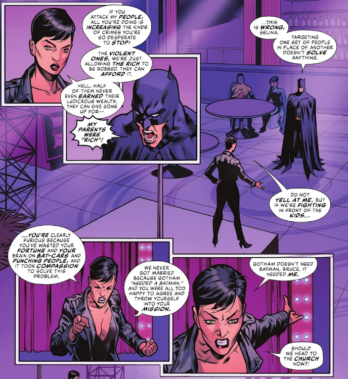Batman e Mulher-Gato brigam para roubar os ricos em Batman/Mulher-Gato: The Gotham War: Battle Lines (2023), DC
