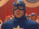 Steve Rogers (Chris Evans) makes his debut as his costumed alter-ego in Captain America: The First Avenger (2011), Marvel Entertainment