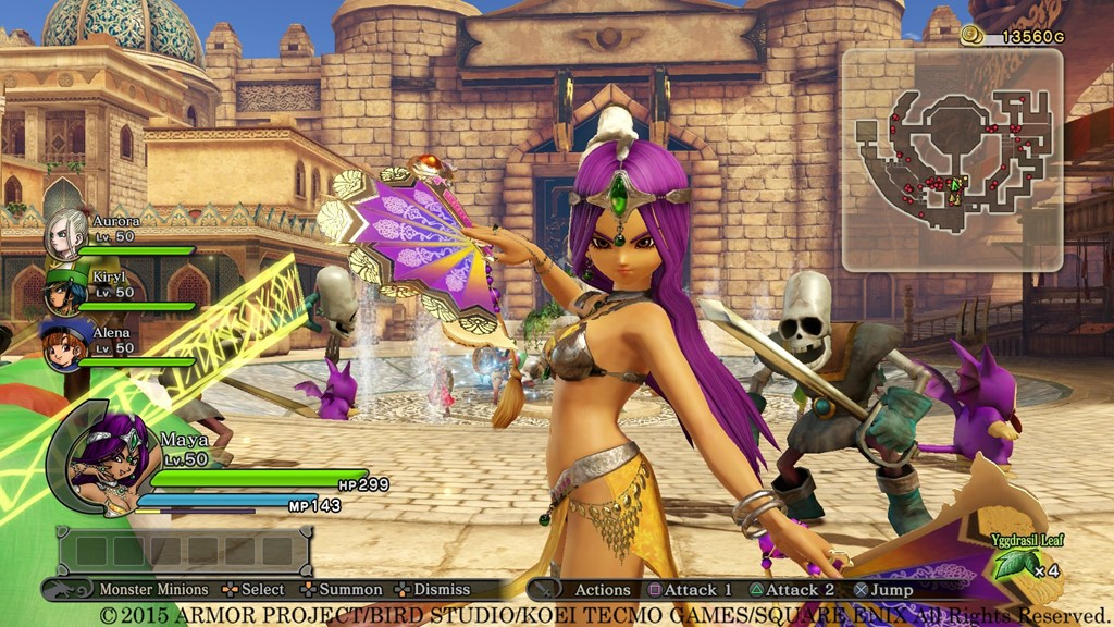 Maya (Miyuki Sawashiro) goes on the offensive in Dragon Quest Heroes: The World Tree's Woe and the Blight Below (2015), Square Enix