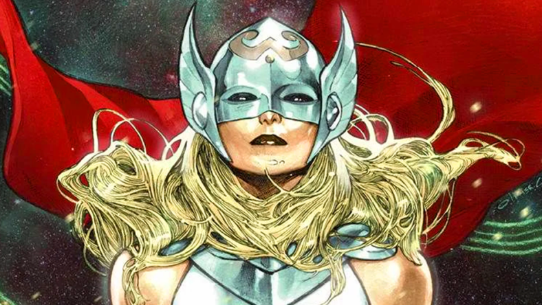 Jane Foster stands tall on Olivier Copiel's variant cover to Mighty Thor Vol. 3 #1 "Thunder In Her Veins" (2015), Marvel Comics