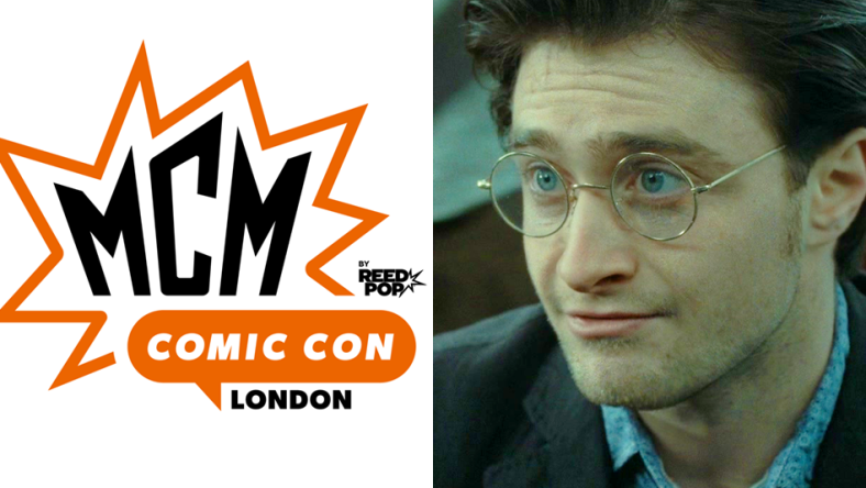 MCM London Comic-Con Official Logo / Harry Potter (Daniel Radcliffe) sees his son off to Hogwarts in Harry Potter and the Deathly Hallows - Part 2 (2010), Warner Bros. Pictures