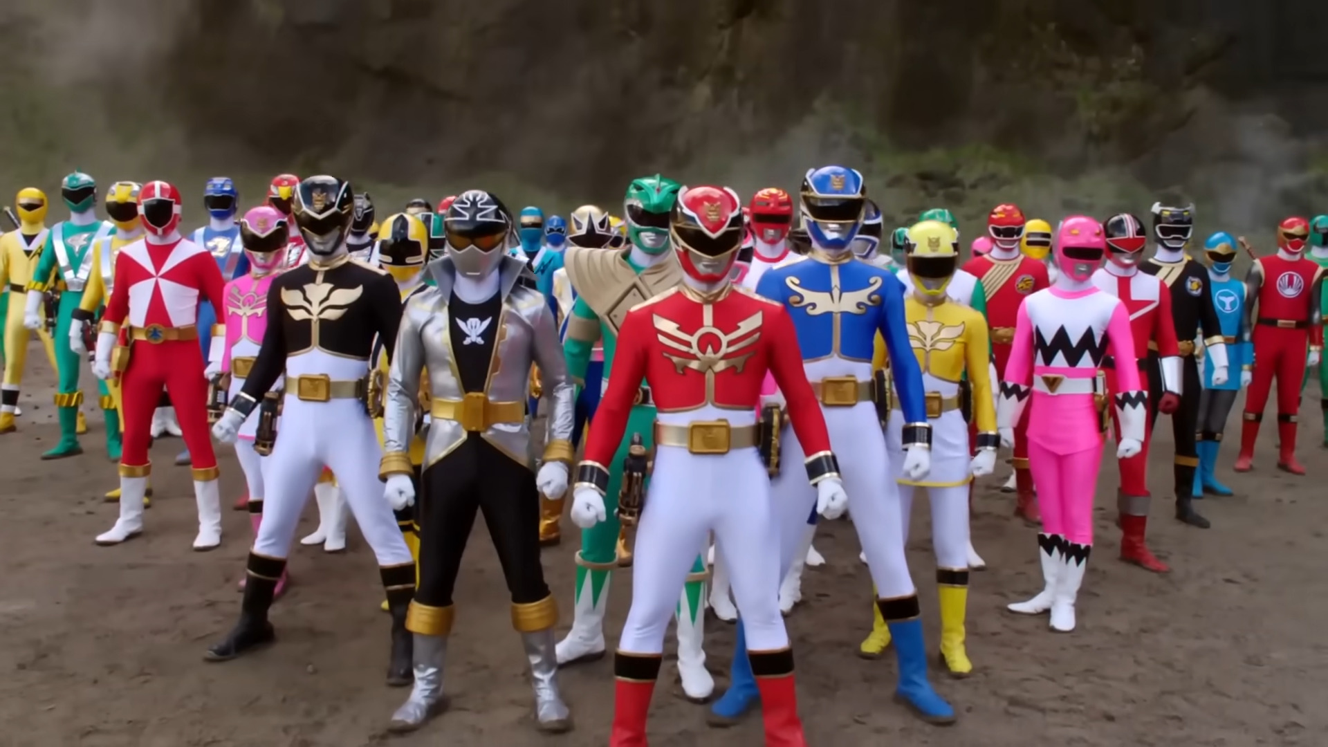 The full might of the Morphin' Grid is laid bare in Power Rangers Super Megaforce Season 1 Episode 20 "Legendary Battle" (2014), Saban Entertainment