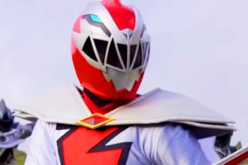 Zayto (Russell Curry) stands tall as the Cosmic Fury Zenith Ranger in Power Rangers: Cosmic Fury (2023), Netflix