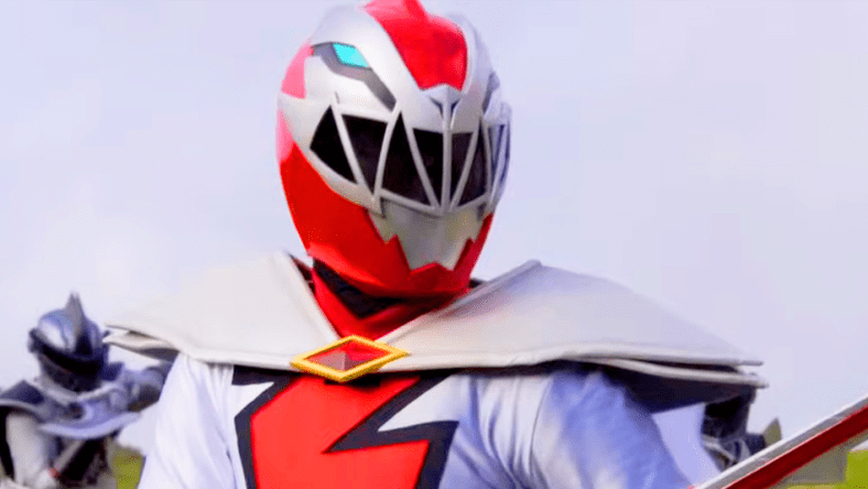 Zayto (Russell Curry) stands tall as the Cosmic Fury Zenith Ranger in Power Rangers: Cosmic Fury (2023), Netflix