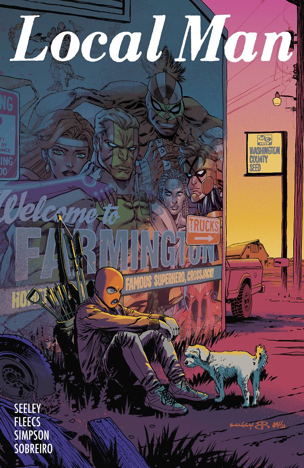 Jack Xaver se encontra em uma encruzilhada na capa de Tony Fleecs para Local Man Vol. 1 #1 (2022), Quadrinhos de imagem