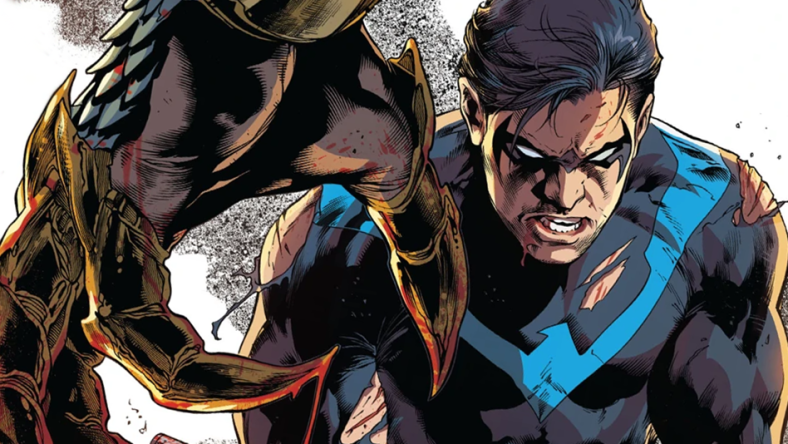 Nightwing finds himself face-to-face with Raptor on Ivan Reis, Oclair Albert, and Sula Moon's variant cover to Nightwing Vol. 4 #8 "Rise of Raptor, Finale" (2017), DC