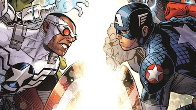 The 616 clashes with the 1610 on Jim Cheung's cover to Secret Wars Vol. 1 #1 "The End Times" (2015), Marvel Comics