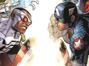 The 616 clashes with the 1610 on Jim Cheung's cover to Secret Wars Vol. 1 #1 "The End Times" (2015), Marvel Comics