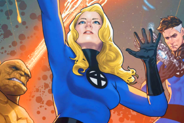 Sue Storm takes center stage on Taurin Clarke's variant cover to Fantastic Four Vol. 7 #10 "The Long Way Home" (2023), Marvel Comics