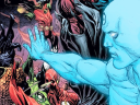 Doctor Manhattan puts an end to the pre-N52 DC universe on Gary Frank and Brad Anderson's variant cover to Doomsday Clock Vol. 1 #9 "Blind Spot" (2018), DC