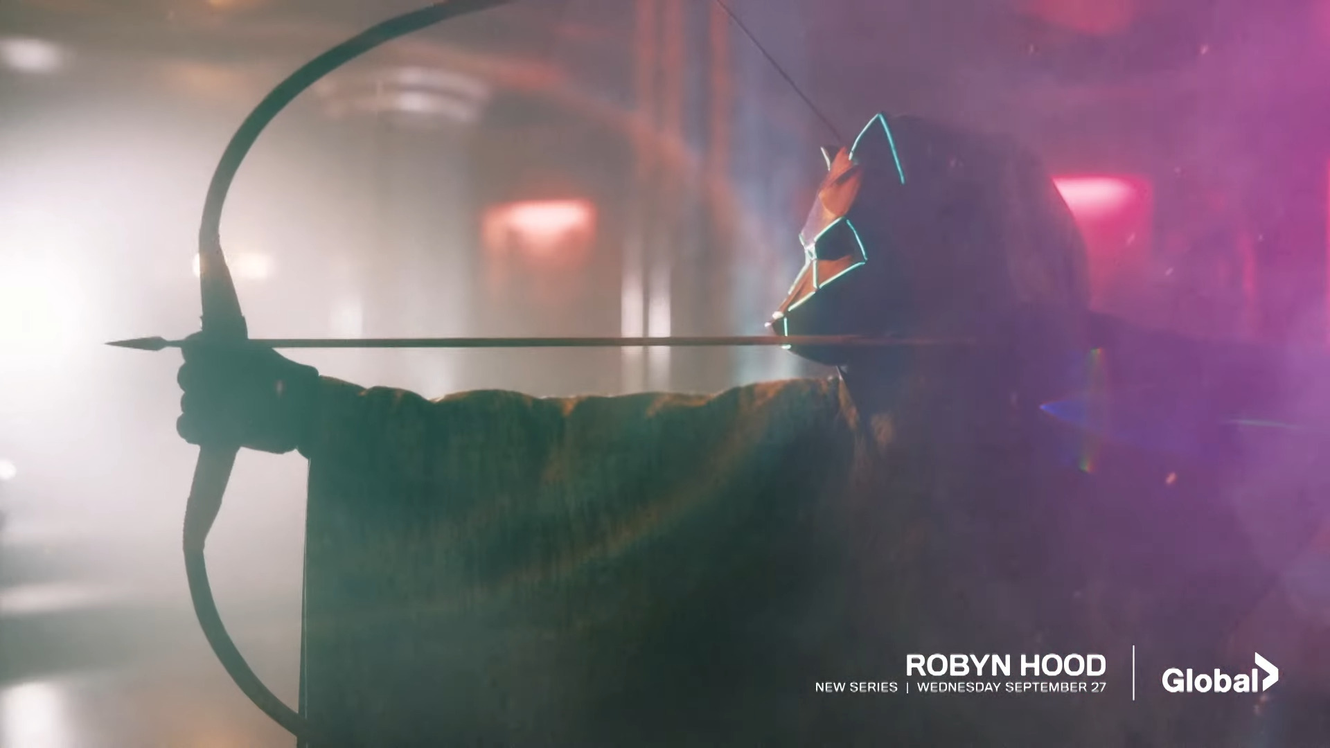 Robyn (Jessye Romeo) mira em Robyn Hood (2023) Global TV