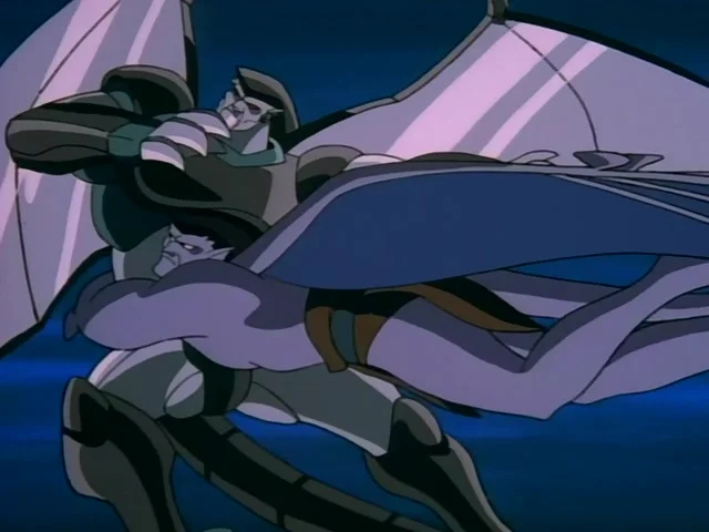 Goliath (Keith David) takes on a Steel Clan robot in Gargoyles Season 1 Episode 5 "Awakening, Part 5" (1994), Disney