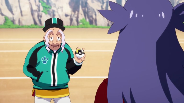 Mustard (SungWon Cho) has advice for Leon (Kai Jordan) in Pokémon: Twilight Wings Episode 8 "Gathering of Stars" (2020), The Pokémon Company