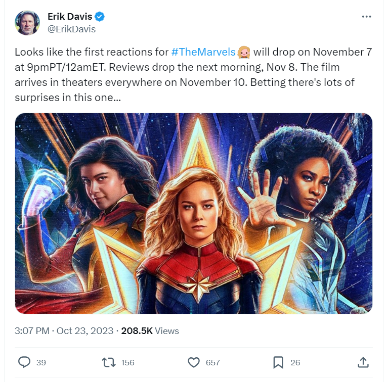 After Vanity Fair Claimed 'The Marvels' Clocked In With A $130