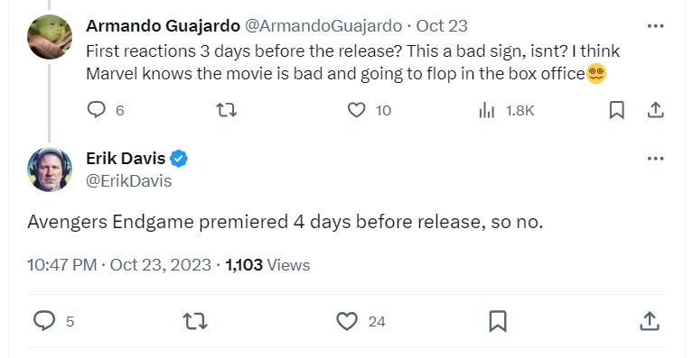 The social media embargo for 'THE MARVELS' lifts Tuesday, November 7th at  9:00pm PT. The review embargo lifts Wednesday, November 8th at 9:00am PT. :  r/marvelstudios