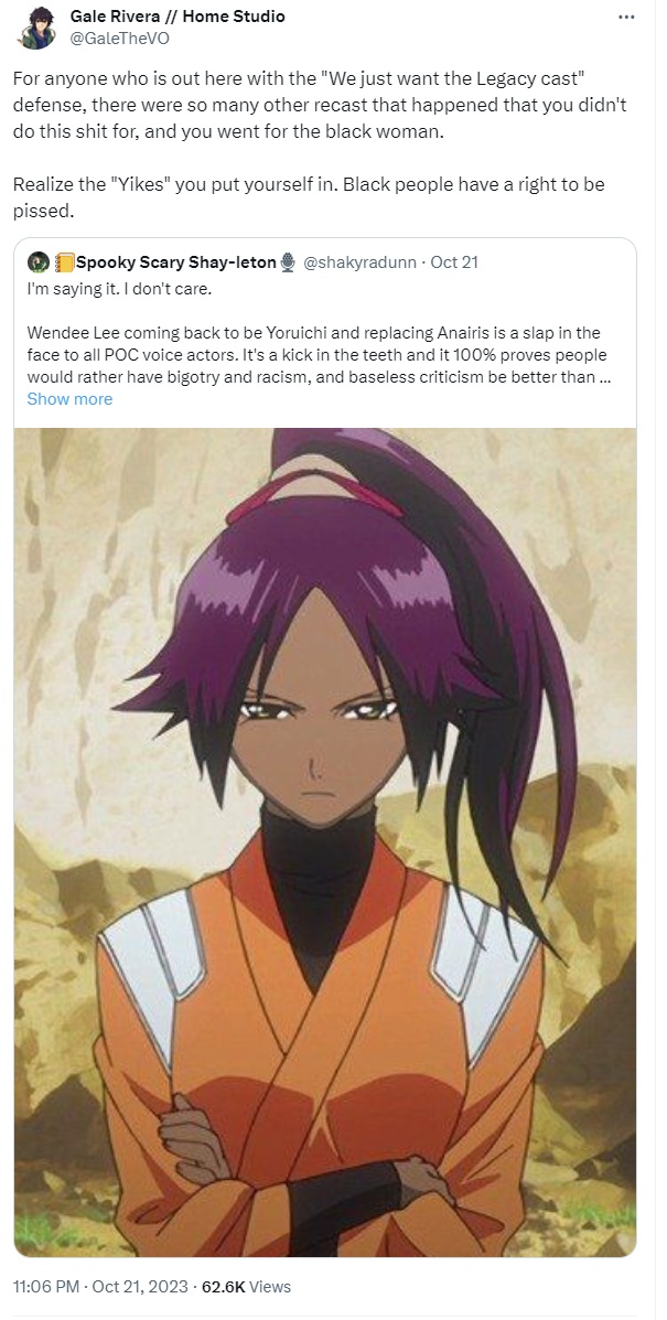 Who Voices Yoruichi in 'Bleach'? Wendee Lee Racist Recast of Anairis  Quiñones, Explained.