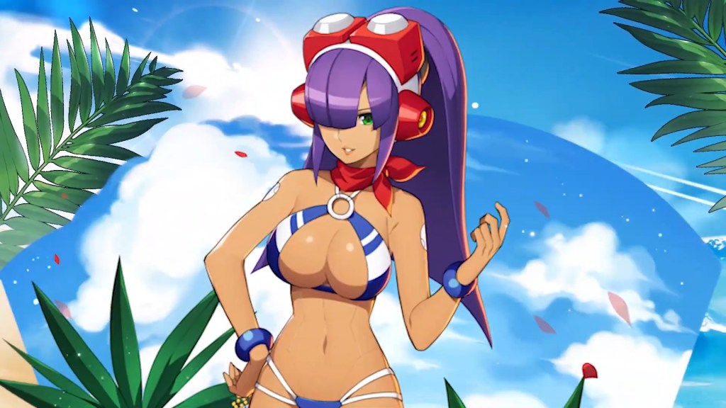 Official art of Swimsuit Layer as she appears in Mega Man X DiVE (2020), Capcom