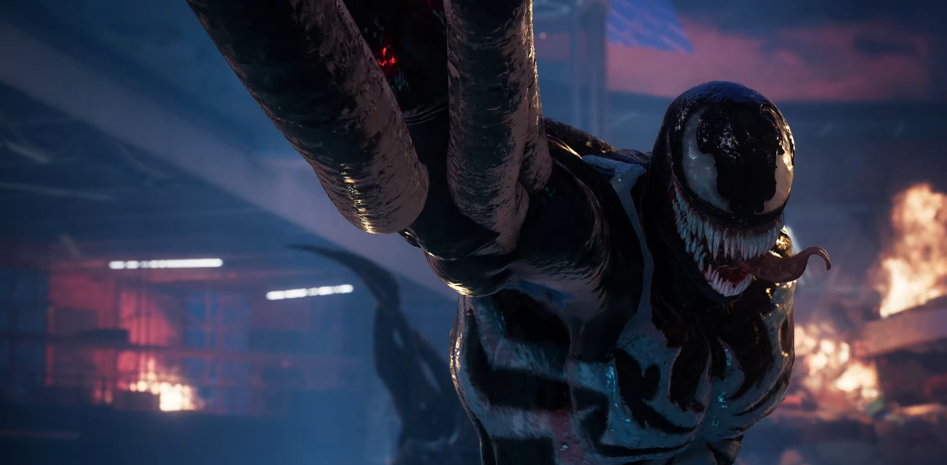 Venom (Tony Todd) reaches for the Klyntar Key in Marvel's Spider-Man 2 (2023), Insomniac Games