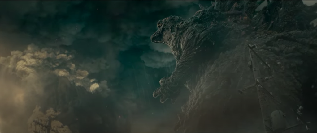 Godzilla roars