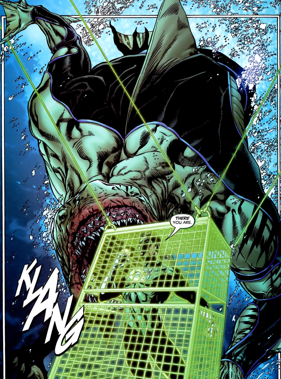 Hal Jordan successfully lures out Karshon in Green Lantern Vol. 4 #5 "Feeding Frenzy" (2005), DC Comics. Words by Geoff Johns, art by EthanVan Sciver, Prentis Rollins, Peter Steigerwald, and Rob Leigh.