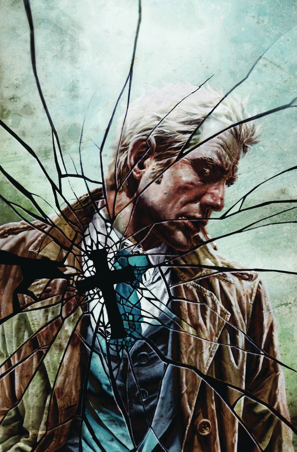 John Constantine comes face-to-face with God's wrath on Lee Bermejo's cover to Hellblazer Vol. 1 #248 "The Roots of Coincidence, Part Two" (2023), DC