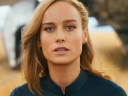Carol Danvers (Brie Larson) realizes just what Dar-Benn (Zawe Ashton) is planning in The Marvels (2023), Marvel Entertainment