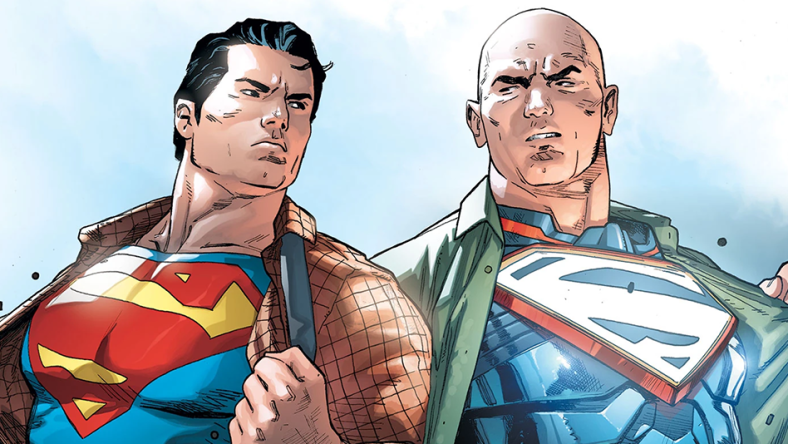 It's a job for Metropolis' two Men of Steel on Clay MMann, Brad Anderson, and Dan Jurgens' variant cover to Action Comics Vol. 1 #967 "Men of Steel, Part 1" (2017), DC Comics