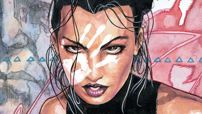 Maya activates her photographic reflexes on Joe Quesada, Jimmy Palmiotti and David Mack's cover to Daredevil Vol. 2 #10 "Echoes!" (1999), Marvel Comics