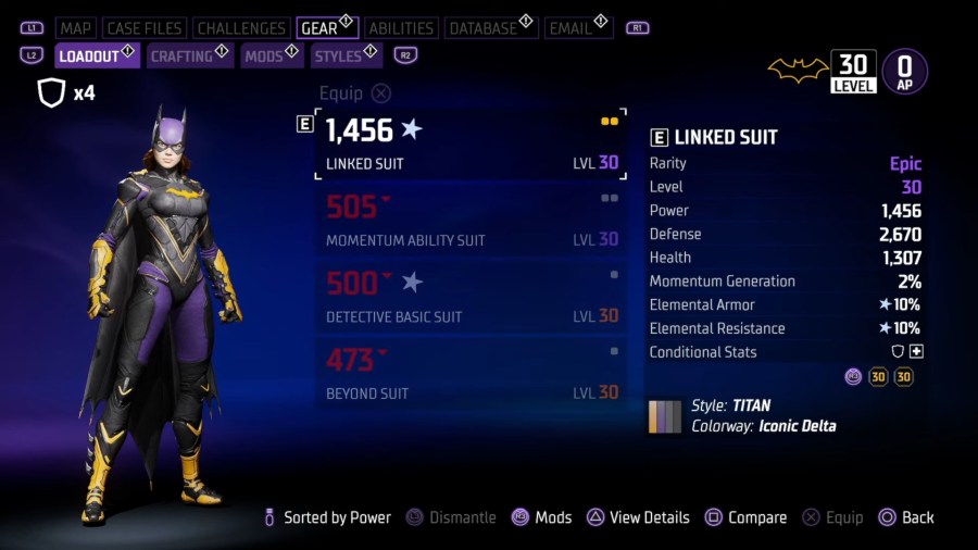 From too many menus to boring gear systems, many of gaming's current problems can be seen in this screenshot from Gotham Knights (2022), WB Games Montreal