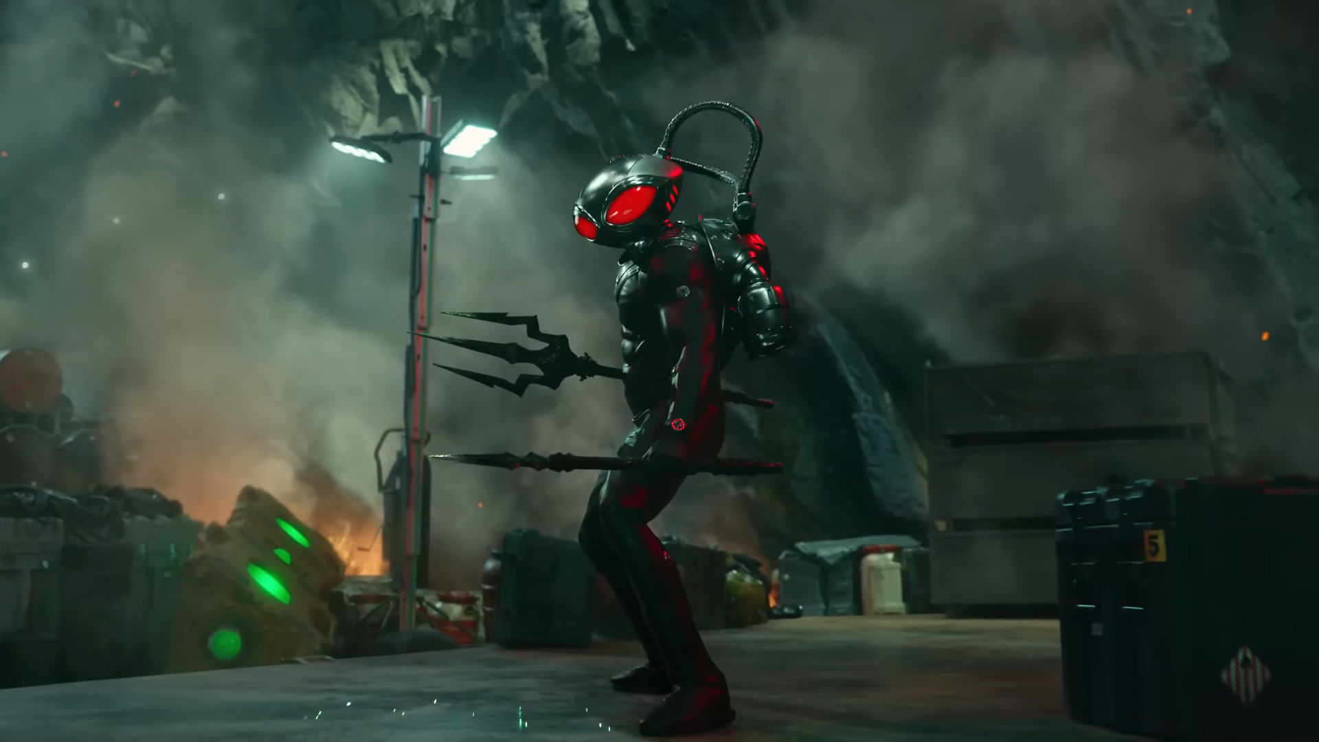 Black Manta (Yahya Abdul-Mateen II) is ready to enact revenge against his Atlantean arch-nemesis (Jason Momoa) in Aquaman 2 (2023), Warner Bros. Pictures