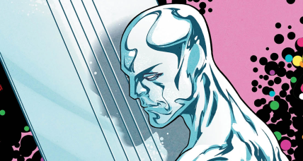 The Silver Surfer contemplates his existence on Mike McKone's variant cover to Silver Surfer Rebirth Vol. 1 #2 "Shattered Reflection" (2022), Marvel Comics