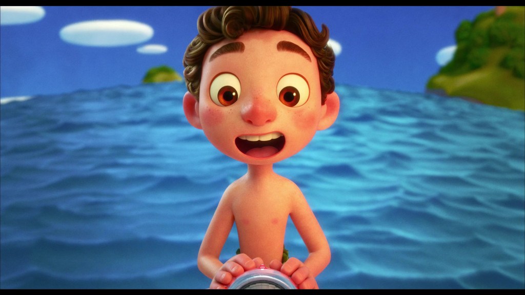 Luca (Jacob Tremblay) dreams of riding a Vespa in Luca (2021), Disney/Pixar