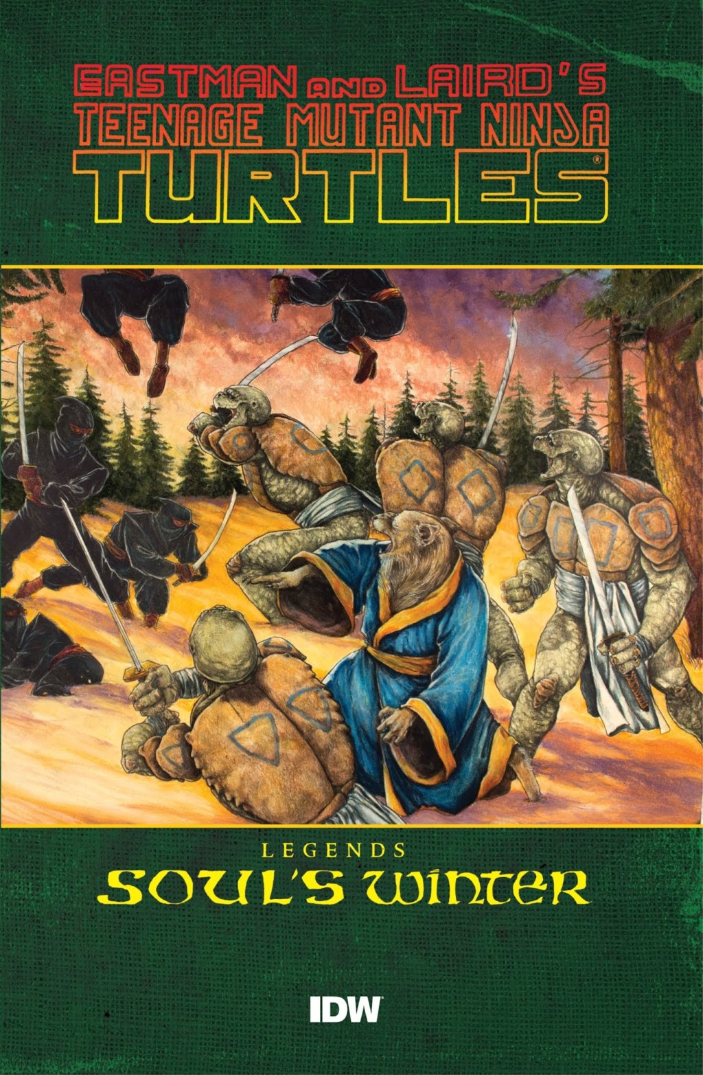 Eastman and Laird's Teenage Mutant Ninja Turtles Legends: Soul's Winter (2014), IDW Comics. Words by Michael Zulli. Art by Michael Zulli