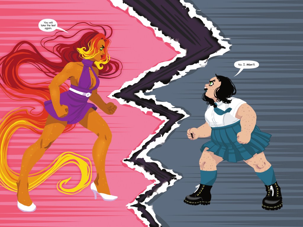 Mandy argues with her mother over her future in I Am Not Starfire (2021), DC. Words by Mariko Tamaki, art by Yoshi Yoshitani.